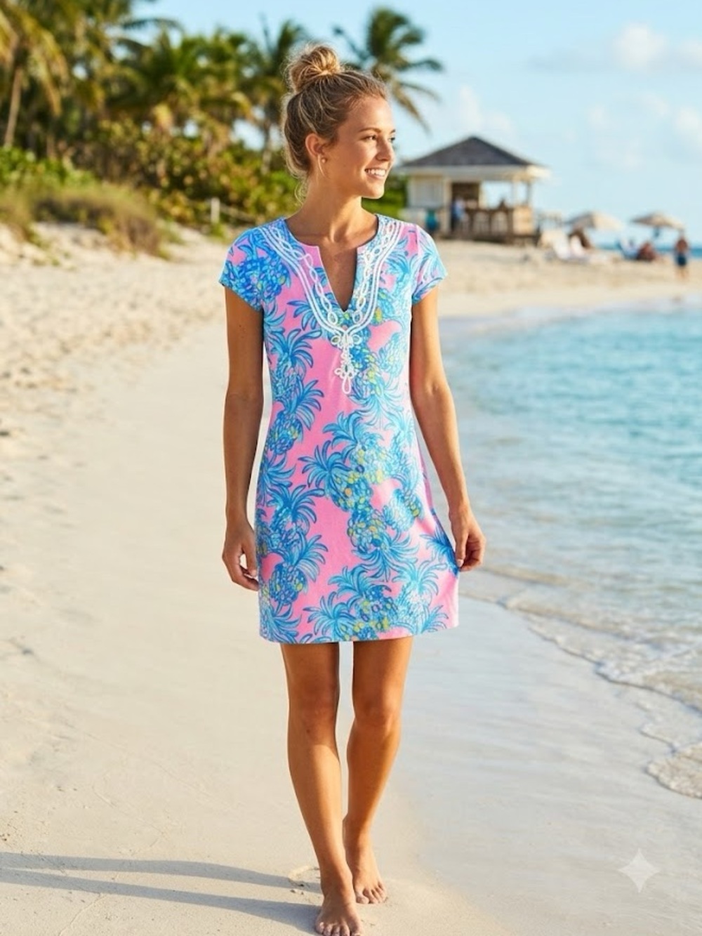 Lilly Pulitzer Brewster Dress XXS Pelican Pink Beat The Heat Pima Cotton Shift